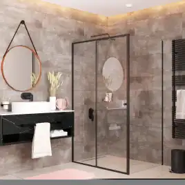 Душевой уголок WasserKRAFT Dill 61S 140х90 61S36 профиль Черный стекло Прозрачное