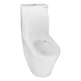 Унитаз напольный Azario ANTEO ROUND AZ-1219A безободковый, с бачком и сидением микролифт, Белый глянцевый