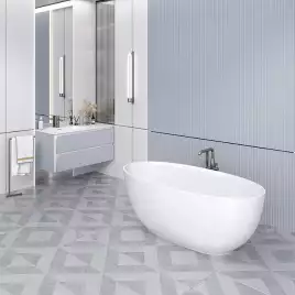 Ванна из литьевого мрамора  Aqua de Marco Caprice 160х80х60 Solid Perfection 1160WCAPR_SOL, Белая матовая