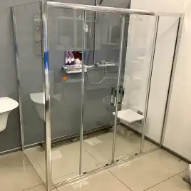 Душевая дверь в нишу AVS Квант Макс 180 профиль хром, стекло прозрачное, 803-0017-195-18-CR-T