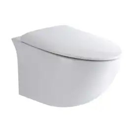 Унитаз подвесной CeramaLux 2297 с сиденьем микролифт Белый