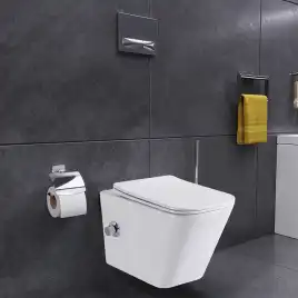 Подвесной унитаз Azario Hugo AZ-10007 c функцией биде, безободковый, с быстросъемным сиденьем микролифт