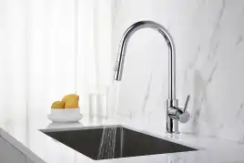 Смеситель для кухни Aquatek Европа AQ1384CR с выдвижной лейкой, Хром