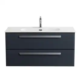 Тумба под раковину Cezares ECO-CER-N 100 см, ECO-CER-N-1000-2C-SO-GR-P (без ручек), Grafito
