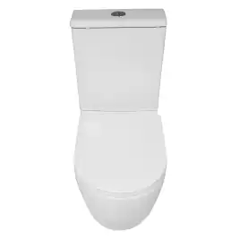 Унитаз-компакт Azario Blanco AZ-T003B-R напольный, безободковый, в комплекте с бачком и сиденьем микролифт, Белый глянцевый