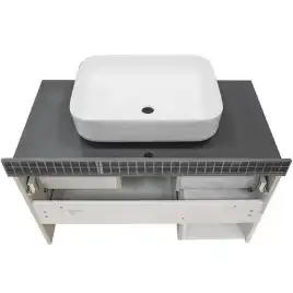 Тумба с умывальником Comforty Прага 90 Дуб белый, 00-00014424