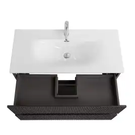 Тумба под раковину BelBagno UNO-1000-2C-SO-GSO подвесная, Темно-Серый Матовый