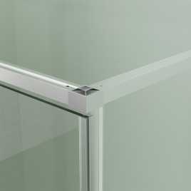 Душевой уголок Azario MALE SQR-90х90х195-CH-CL, прозрачное стекло 6 мм, профиль хром, AZ-J50-90-CH-CL