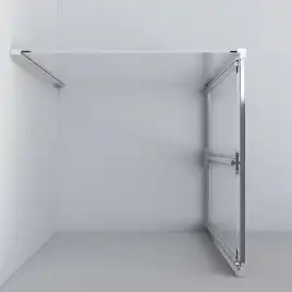 Душевой уголок Vincea Garda 90х90 VSR-1G9090CL, дверь складная, профиль хром, стекло прозрачное