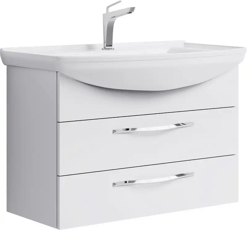 Тумба с раковиной подвесная Aqwella Allegro 85 см, Agr.01.08/2, цвет Белый фото 1