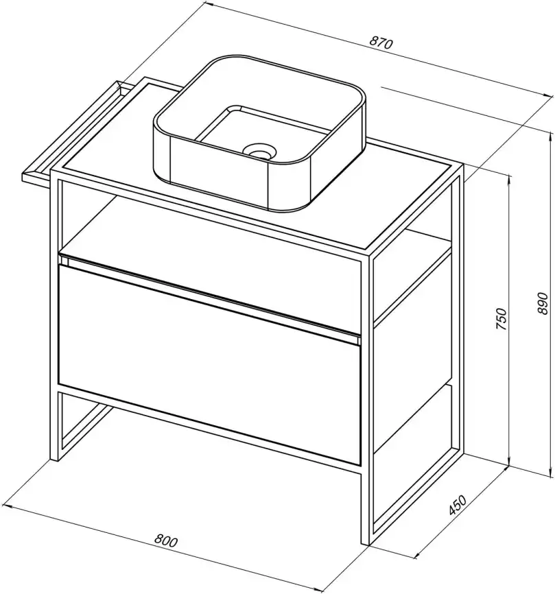 Тумба под раковину Allen Brau Priority 80 1.31002.WM белый матовый фото 2