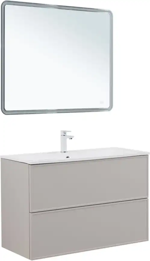 Тумба под раковину Aquanet Арт 100 бежевый, 343969 фото 7