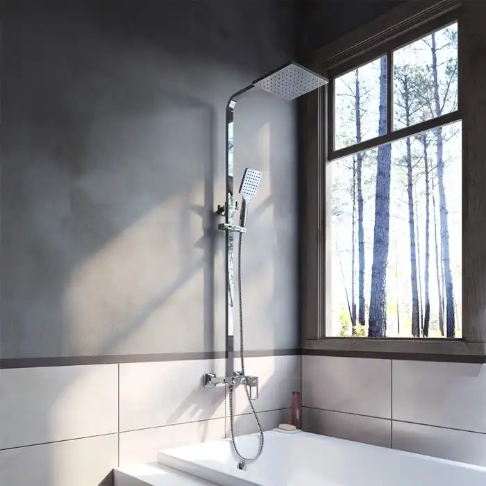 Душевая система IDDIS Bild BILSB1Fi06 для ванны с изливом цвет, Глянцевый хром фото 1