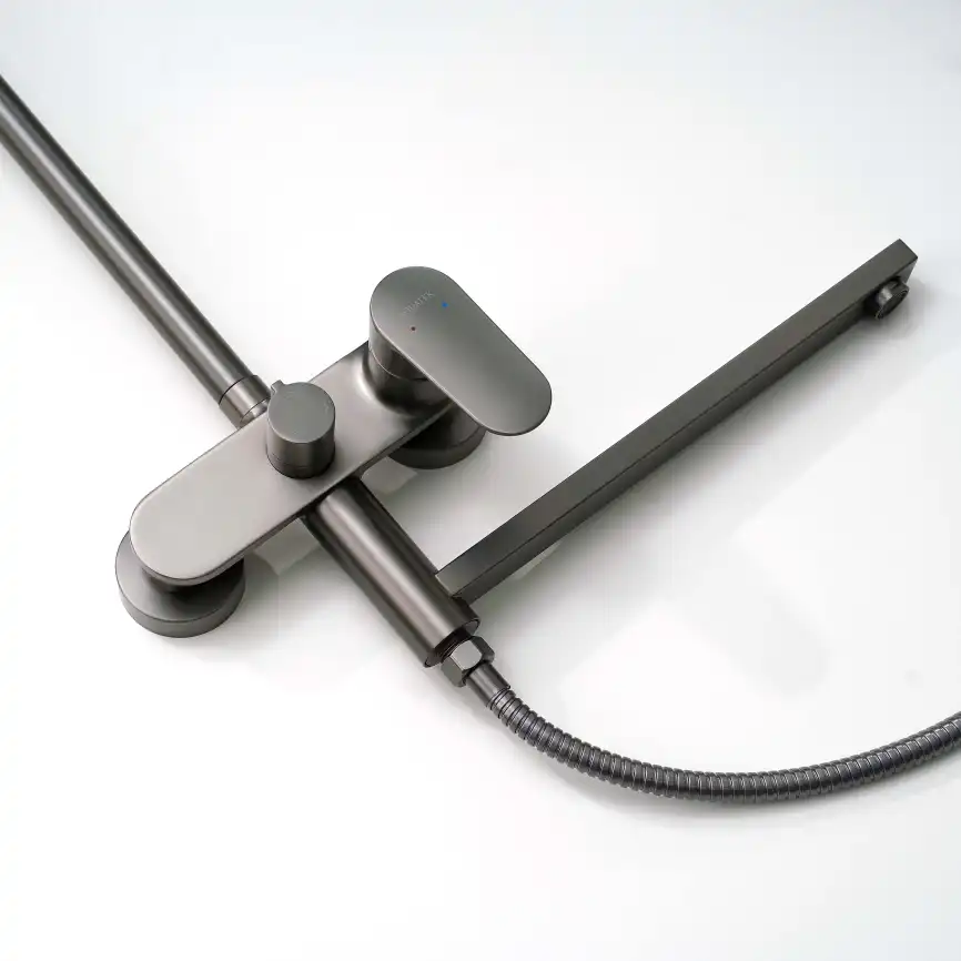 Душевая система Aquatek НИКА AQ2840BGM, Оружейная сталь фото 9