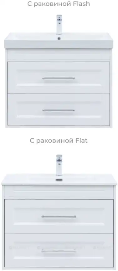 Тумба под раковину Aquanet Бостон new 70 белый сатин, 339599 фото 14