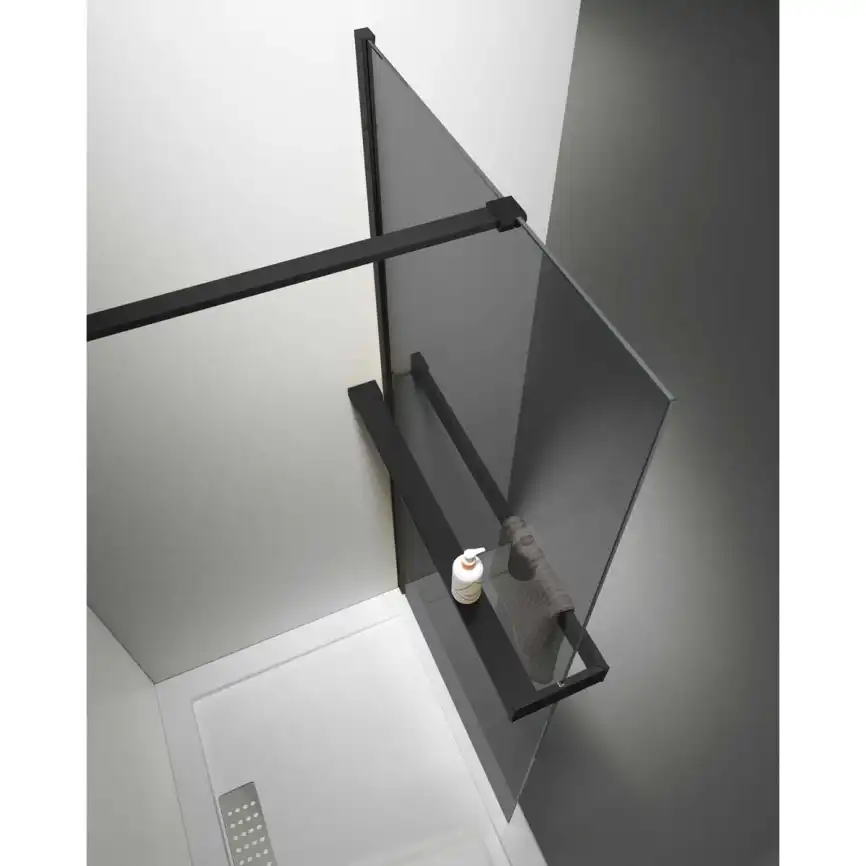 Душевая перегородка Vincea Walk in HR 100 см, VSW-4HR100CGB, профиль Черный, стекло Тонированное фото 2