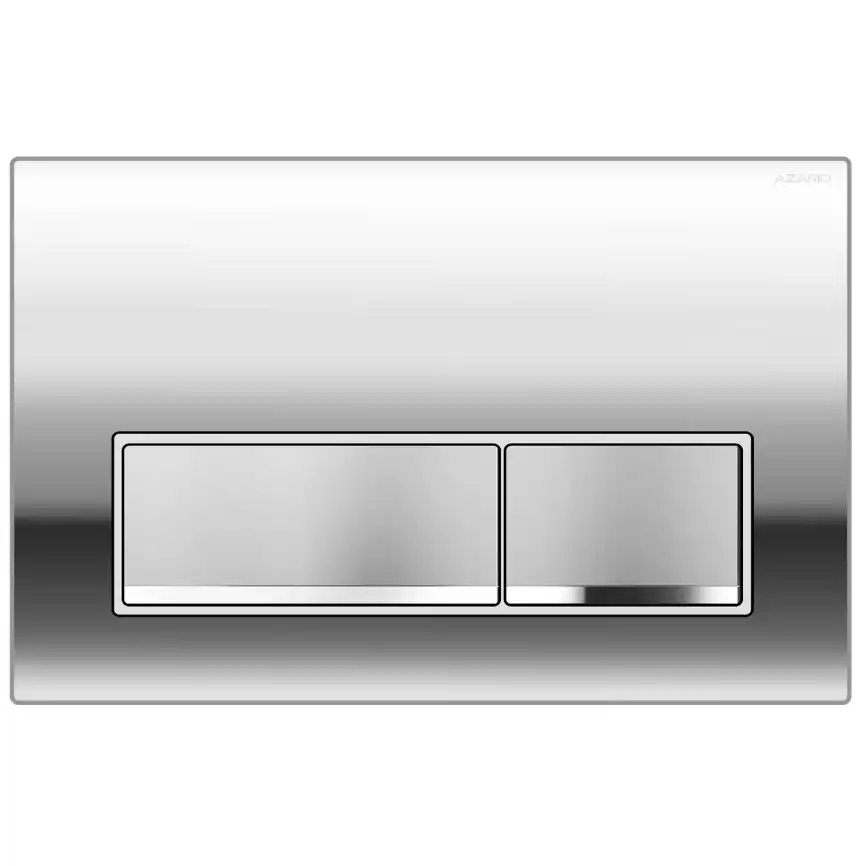 Кнопка смыва AZARIO NEW AZ-015.02 двойная, пластик, хром фото 1