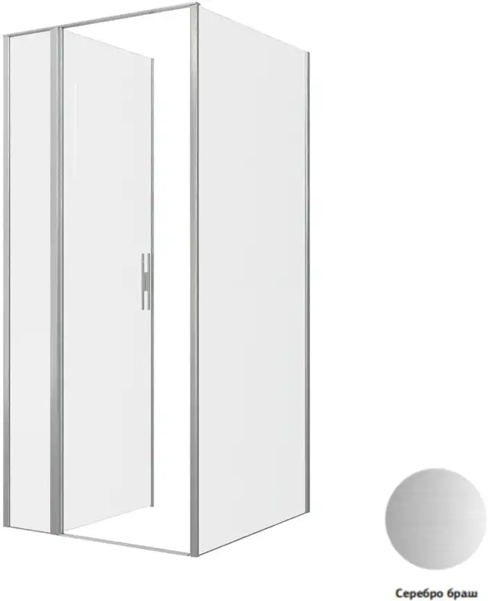Душевой уголок Allen Brau Priority 90x100 3.31026.BA + 3.31047.BA серебро браш фото 4