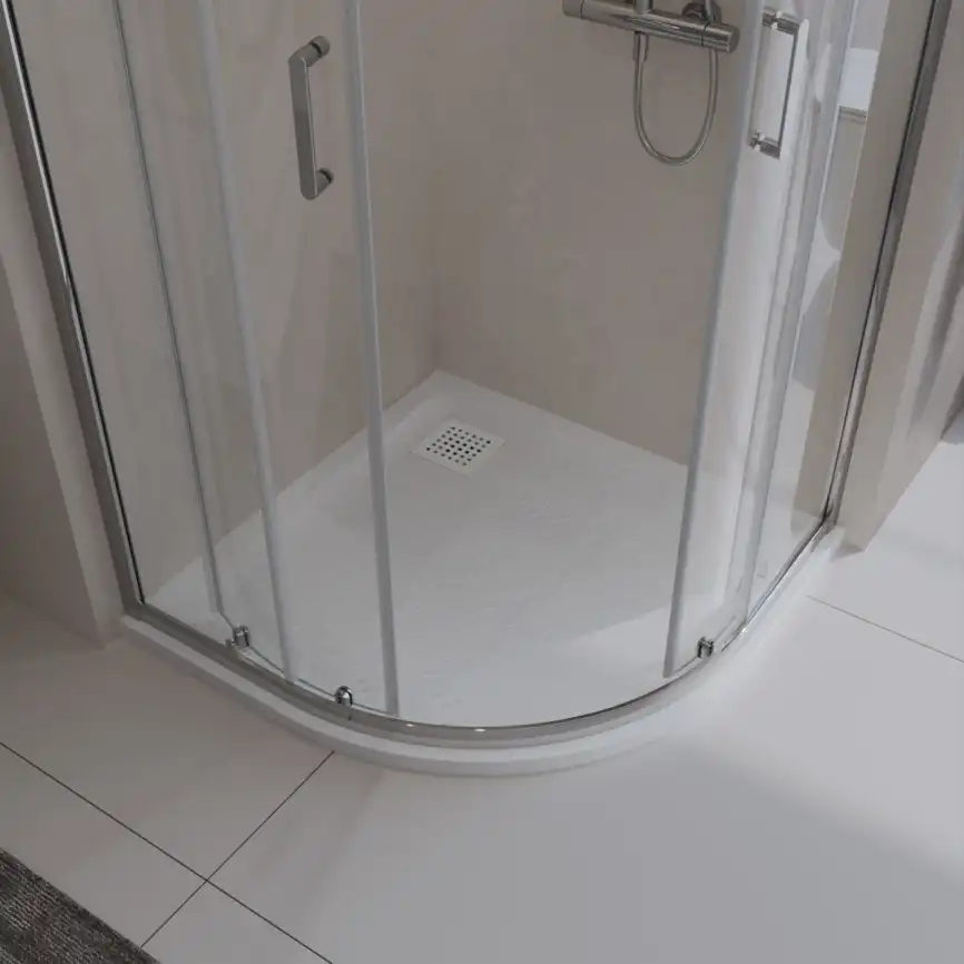 Душевой поддон BelBagno UNO 80х80 из искусственного камня, TRAY-MR-UNO-R-80-550-35-W-BO, Белый фото 3