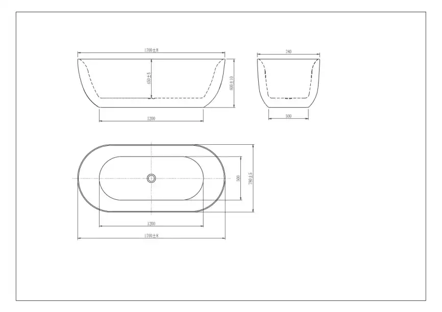 Акриловая отдельностоящая ванна Aquatek Афина 170х78 см, AQ-144778BL, черная глянцевая фото 2
