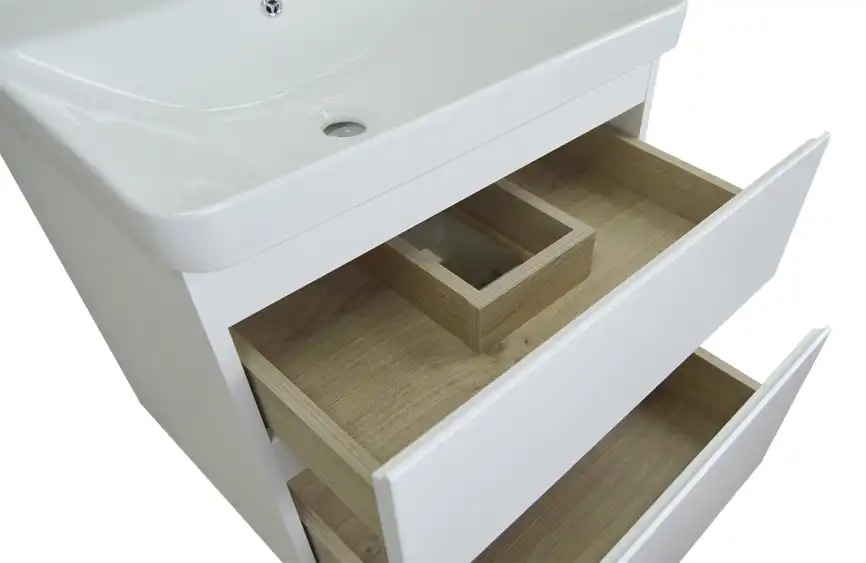 Тумба с раковиной Azario Мила 60 CS00085830, напольная, Белая матовая фото 4