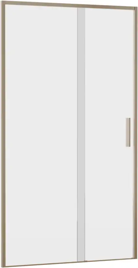 Душевая дверь Aquanet Pleasure Evo 110 AE65-N110-GBT профиль золото-никель браш, прозрачное стекло фото 1