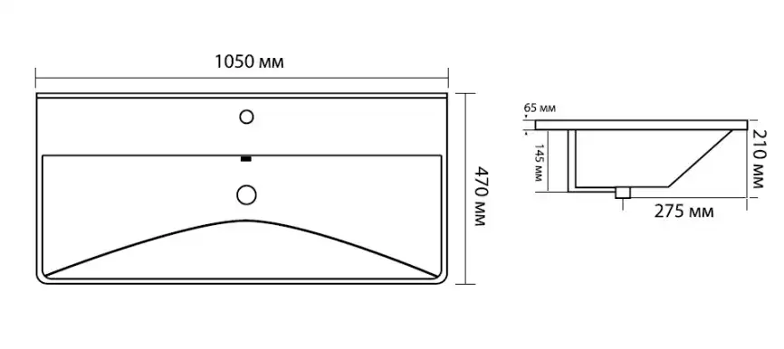 Раковина Aquanet Ирис 100 белая, 323884 фото 2