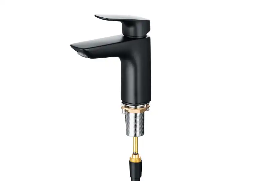 Смеситель с гигиеническим душем Aquatek Вега AQ1012MB, однорычажный, цвет Черный матовый фото 4