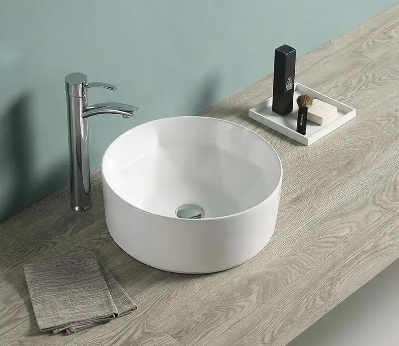 Раковина накладная CeramaLux 410х410х140 9425, цвет Белый фото 3