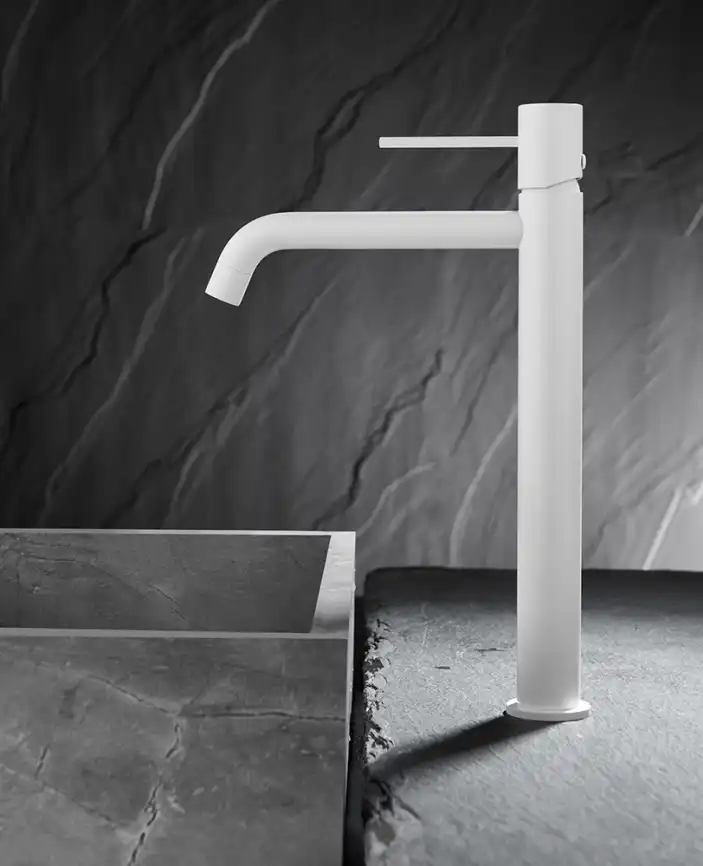 Смесители для раковины AVS Slimmer 811-101-MW высокий, белый матовый фото 6
