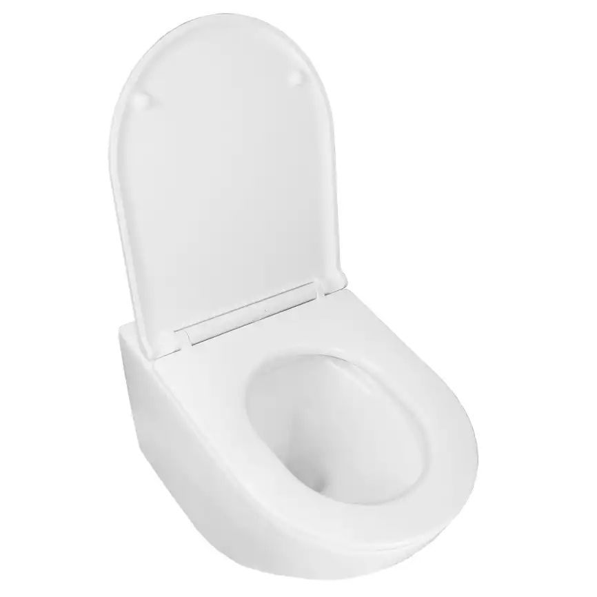 Унитаз подвесной Azario PRO PRO-0001 подвесной, безободковый, с сиденьем микролифт, Белый глянцевый фото 2