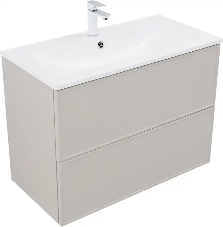 Тумба под раковину Aquanet Арт 90 бежевый, 343968 фото 5