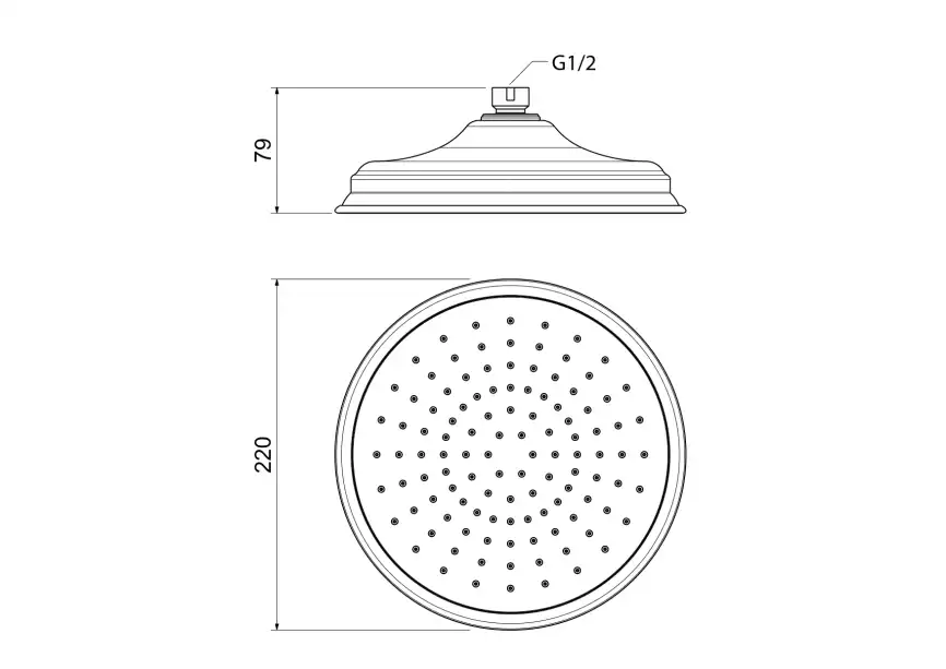 Верхний душ Aquatek КЛАССИК AQ2088CR, Хром фото 3