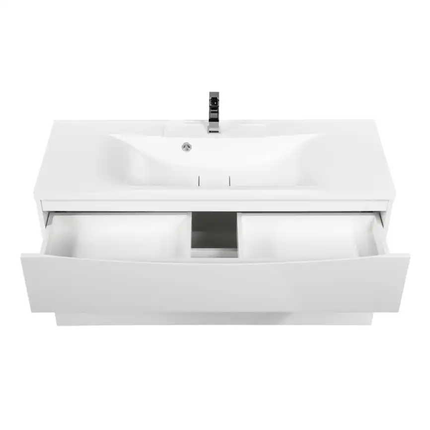Тумба под раковину BelBagno MARINO-H60-1000-2C-SO-BL-P подвесная Bianco Lucido фото 6