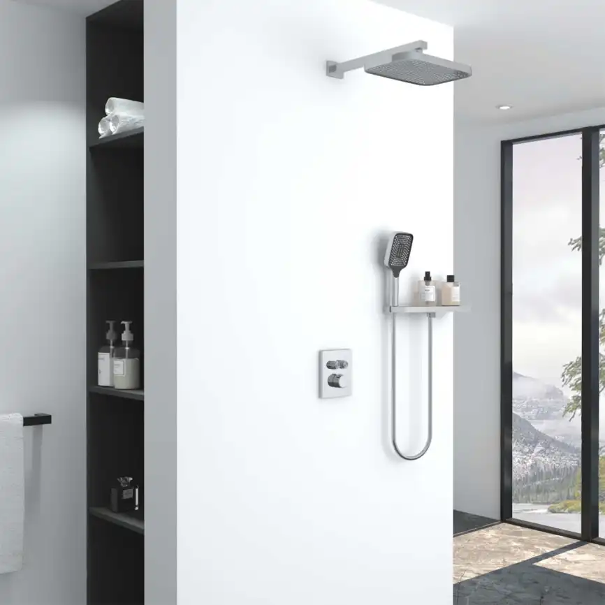 Душевая система  Vincea  VSFW-321MT1RCH VSFW-321MT1RCH  с термостатом, встраиваемая, хром фото 1