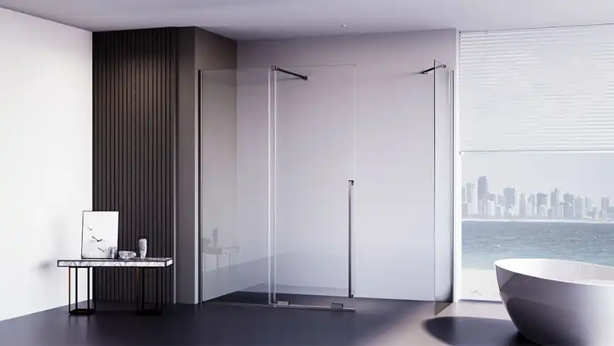 Душевой уголок  Veconi Premium Trento 120х80 PTC50-SP-12080-GR-01-C4, стекло Прозрачное профиль Брашированный графит фото 2