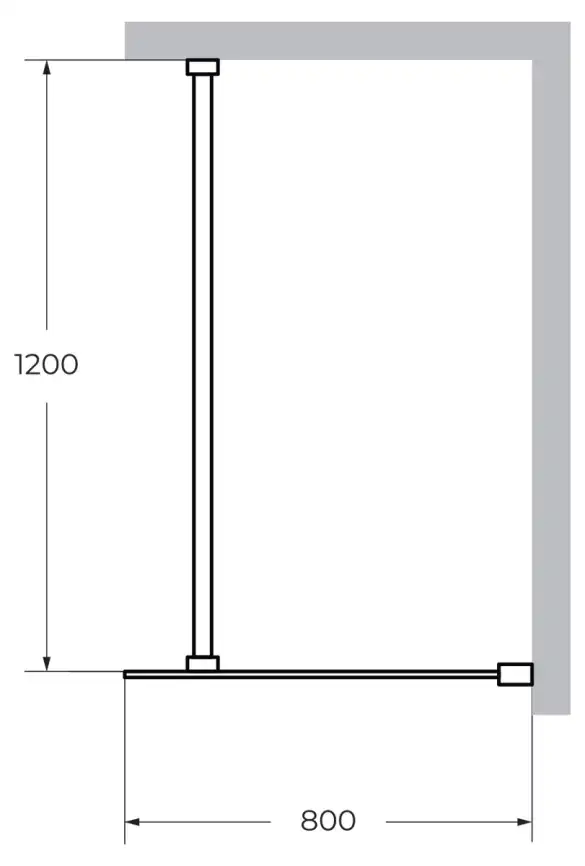 Душевая перегородка CEZARES LIBERTA-L-1-80-120-GR-Cr стекло Тонированное (графит), профиль Хром фото 3