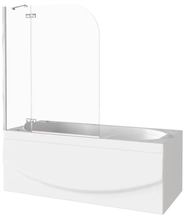 Шторка на ванну Good Door SCREEN 2Н-100-C-CH 100 см, ПД00093, профиль Хром, стекло Прозрачное фото 2