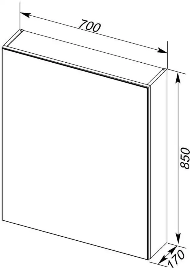 Зеркало-шкаф Aquanet Алвита 70 белый 184038 фото 2