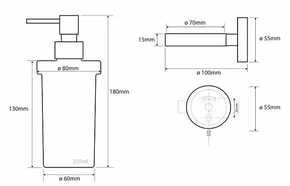 Настенный дозатор для жидкого мыла 8 см BEMETA NEO Нержавеющая сталь 104109016 фото 2