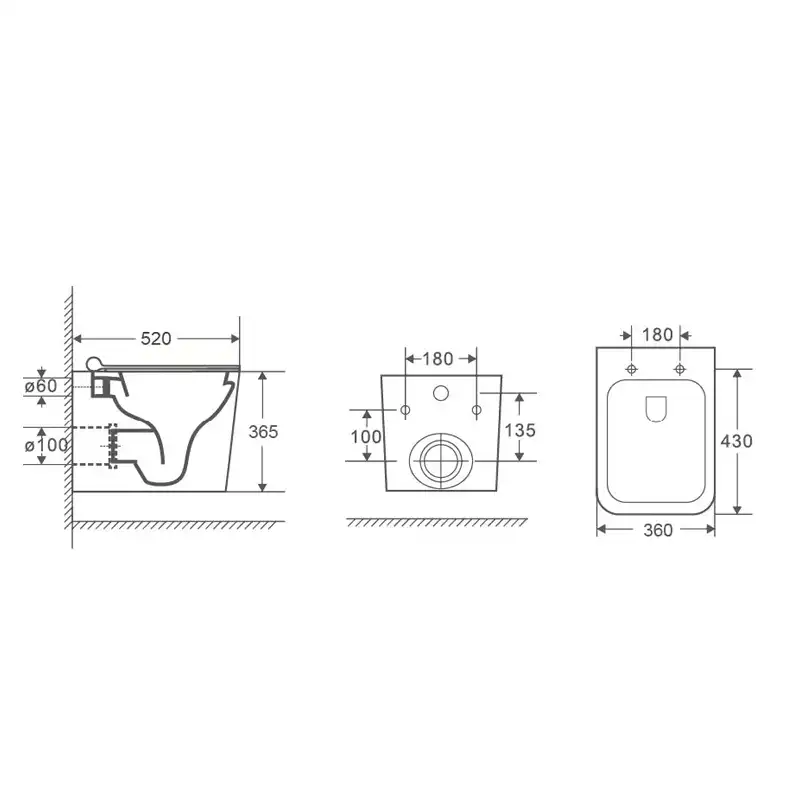 Подвесной унитаз Azario Boca AZ-2002 безободковый, с сиденьем микролифт, Белый глянцевый фото 13