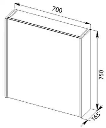 Зеркало-шкаф Aquanet Латина 70 белый 179997 фото 2