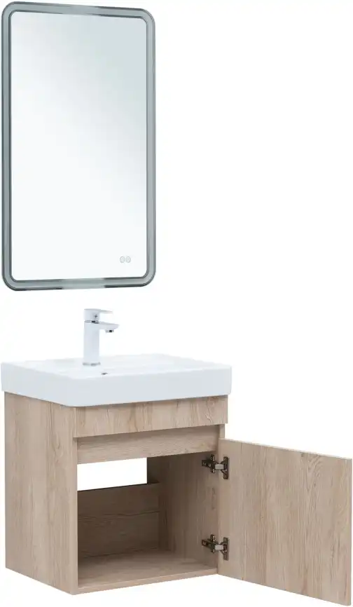 Тумба под раковину Aquanet Оптима 50 дуб светлый, 344802 фото 6