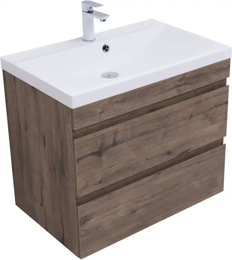 Тумба под раковину Aquanet Нота New 75 дуб веллингтон табак 334192 фото 5