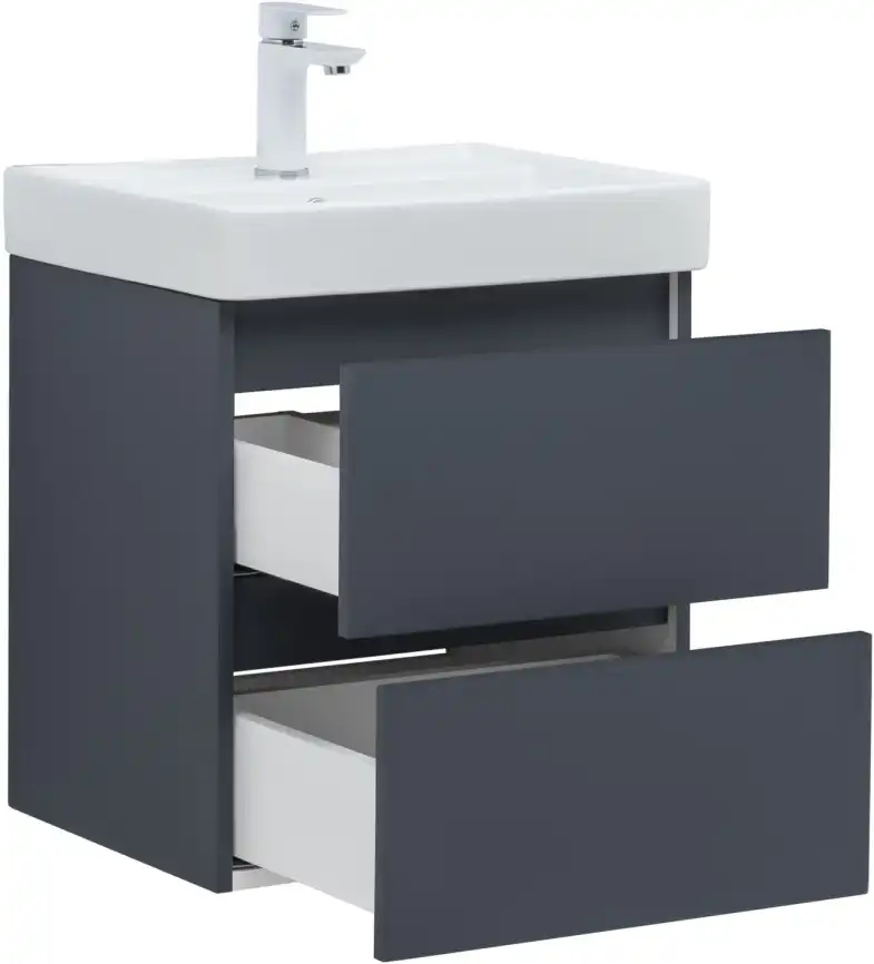 Тумба под раковину Aquanet Вега 2.0 50 маренго, подвесная, 337946 фото 6