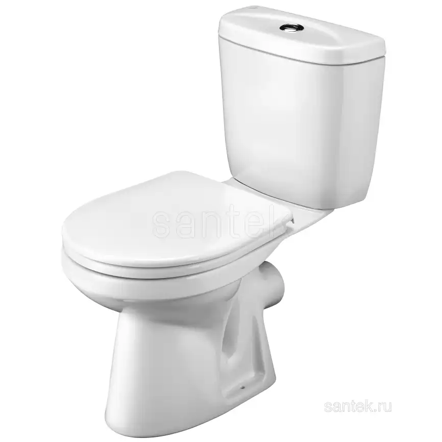 Унитаз-компакт Santek Анимо с горизонтальным выпуском, эконом- 1 реж., полипропилен, 1WH110035 фото 1