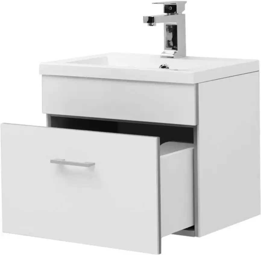 Тумба под раковину Aquanet Верона 50 белый (подвесная 1 ящик) 207765 фото 6