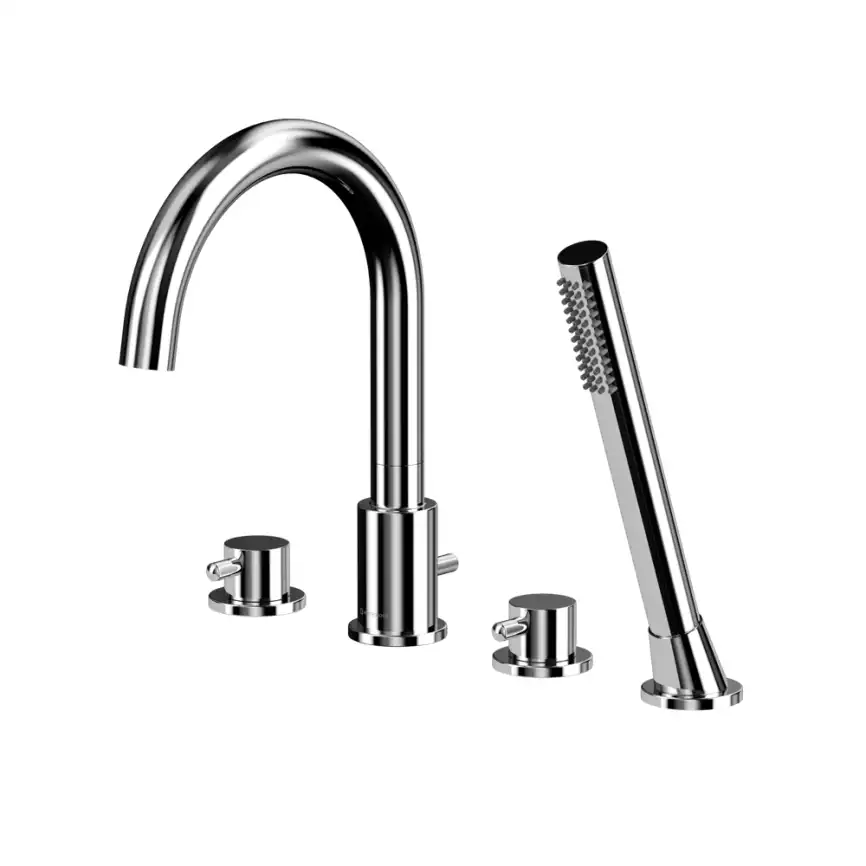 Смеситель на борт ванны Whitecross Y chrome на 4 отверстия Хром, Y1232CR фото 1