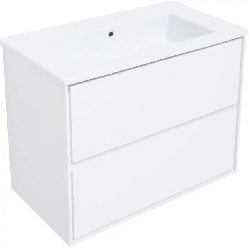 Тумба под раковину Aquanet Милан 85 белый глянец, подвесная, 339967 фото 10