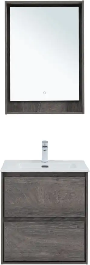 Тумба под раковину Aquanet Милан 60 дуб рошелье, подвесная, 336372 фото 9